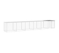 VIDAXL - Gabbia Polli Tetto Grigio Chiaro 603x98x90 Cm Acciaio Zincato