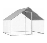VIDAXL - Gabbia per Polli da Esterno 2,75x2x1,92m in Acciaio Zincato