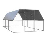 vidaXL Gabbia per Polli da Esterno 3x6x2 m in Acciaio Zincato