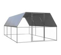 vidaXL Gabbia per Polli da Esterno 3x6x2 m in Acciaio Zincato