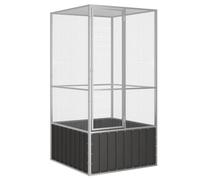 vidaXL Gabbia per Uccelli Antracite 111x107x211,5 cm Acciaio Zincato