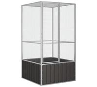 Gabbia per Uccelli Antracite 111x107x211,5 cm Acciaio Zincato