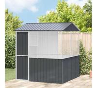 vidaXL Gabbia per uccelli Antracite 215 x 209 x 230 cm Acciaio zincato