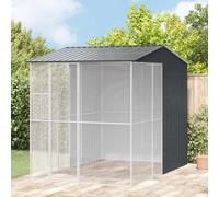 vidaXL Gabbia per uccelli Antracite 215 x 310 x 247 cm Acciaio zincato