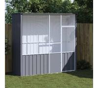 vidaXL Gabbia per Uccelli Antracite 215x78x200 cm in Acciaio Zincato