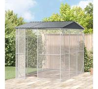 vidaXL Gabbia per uccelli Antracite 227 x 310 x 247 cm Acciaio zincato
