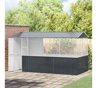 vidaXL Gabbia per uccelli Antracite 410 x 210 x 230 cm Acciaio zincato