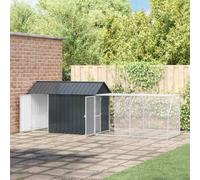 vidaXL Gabbia per uccelli Antracite 416,5 x 103 x 142 cm