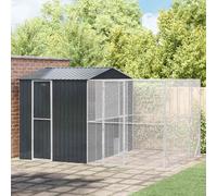 vidaXL Gabbia per uccelli Antracite 425 x 304 x 247 cm Acciaio zincato