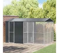 vidaXL Gabbia per uccelli Antracite 430 x 310 x 247 cm Acciaio zincato