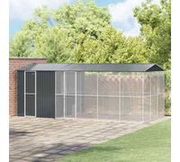 vidaXL Gabbia per uccelli Antracite 645 x 310 x 247 cm Acciaio zincato