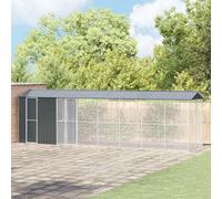 vidaXL Gabbia per uccelli Antracite 860 x 208 x 247 cm Acciaio zincato