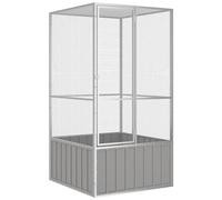 Gabbia per Uccelli 111x107x211,5 cm in Acciaio Zincato vari colori colore: Grigio