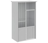 Gabbia per uccelli grigia 115x78x200 cm in acciaio zincato