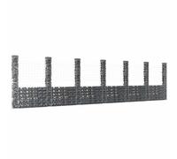 vidaXL Gabbione a U con 7 Pali in Ferro 740x20x200 cm