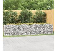 vidaXL Gabbione ad Arco con Letto Rialzato 400x50x100 cm Ferro Zincato