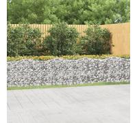 vidaXL Gabbione ad Arco con Letto Rialzato 800x50x100 cm Ferro Zincato