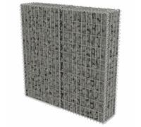 vidaXL Gabbione con Copertura Acciaio Zincato 100x20x100cm Muro Pietre Recinto