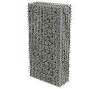 vidaXL Gabbione con Copertura Acciaio Zincato 50x20x100 cm Muro Pietre Recinto