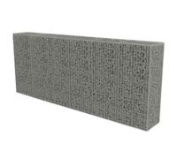 vidaXL Gabbione con Copertura in Acciaio Zincato 300x50x150 cm Muro Recinzione