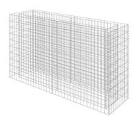 vidaXL Gabbione Letto Rialzato in Acciaio Zincato 180x50x100 cm