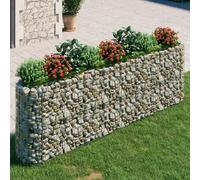 vidaXL Gabbione con Letto Rialzato in Acciaio Zincato 330x50x100 cm