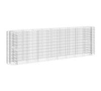 vidaXL Gabbione con Letto Rialzato in Acciaio Zincato 330x50x100 cm