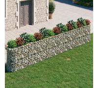 vidaXL Gabbione con Letto Rialzato in Acciaio Zincato 540x50x100 cm