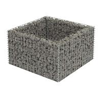 Gabbione letto rialzato in acciaio zincato 90x90x50 cm