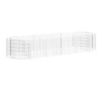vidaXL Gabbione con Letto Rialzato in Ferro Zincato 300x100x50 cm