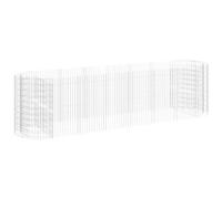 vidaXL Gabbione con Letto Rialzato in Ferro Zincato 400x100x100 cm