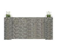 vidaXL Gabbione Fioriera ad "H" in Filo di Acciaio 260x40x120 cm