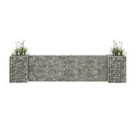vidaXL Gabbione Fioriera ad "H" in Filo di Acciaio 260x40x60 cm