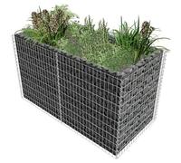 vidaXL - Gabbione Fioriera In Acciaio 180x90x100 Cm Argento