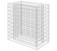 vidaXL Gabbione Fioriera in Acciaio Zincato 90x50x100 cm Recinzione Portafiori