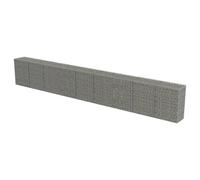 vidaXL Gabbione in Acciaio Zincato 900x50x100 cm Muro Parete Pietre Recinto
