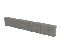 vidaXL Gabbione in Acciaio Zincato 900x50x100 cm Muro Parete Pietre Recinto