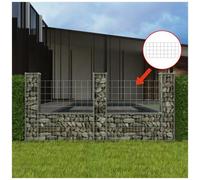 vidaXL Gabbione in Rete Metallica ad U Acciaio 240x20x100 cm Recinto Giardino