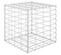 vidaXL Gabbione Letto Rialzato a Cubo in Filo di Acciaio 40x40x40 cm