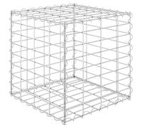 vidaXL Gabbione Letto Rialzato a Cubo in Filo di Acciaio 40x40x40 cm