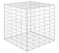 vidaXL Gabbione Letto Rialzato a Cubo in Filo di Acciaio 50x50x50 cm