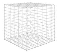 vidaXL Gabbione Letto Rialzato a Cubo in Filo di Acciaio 60x60x60 cm