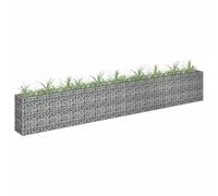 vidaXL Gabbione Letto Rialzato in Acciaio Zincato 360x30x60 cm