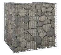 vidaXL Gabbione per Bidoni in Acciaio Zincato 110x100x110 cm