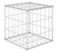 vidaXL Gabbione per Fioriera a Cubo Gabbia Rete per Aiuola Accessori Arredo da Giardino Giardinaggio Orto Rialzato in Filo d'Acciaio