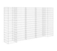 vidaXL Gabbione per Fioriera ad H Gabbia Rete per Aiuola Accessori Arredo da Giardino Giardinaggio Orto Rialzato in Filo di Acciaio 260x40x150 cm