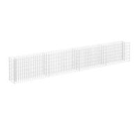 vidaXL Gabbione per Fioriera Gabbia Rete per Aiuola Accessori Arredo da Giardino Giardinaggio Orto Rialzato in Acciaio Zincato 360x30x60 cm