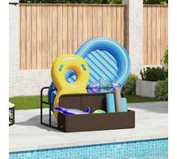 vidaXL Galleggiante a Bordo Piscina Marrone 110x100x57 cm Polyrattan