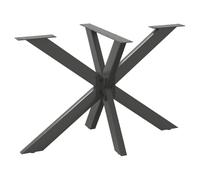 vidaXL Gamba per Tavolo da Pranzo a Forma di Ragno Antracite 120x68x(72-73) cm Acciaio