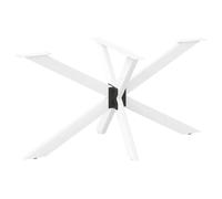 vidaXL Gamba per Tavolo da Pranzo a Forma di Ragno Bianca 150x78x(72-73) cm Acciaio